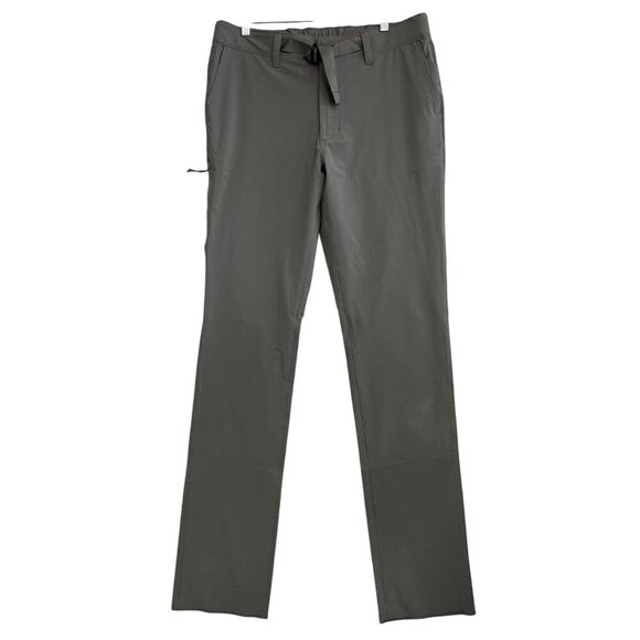 NEW LANDS' END Cargo Men's 34 Outrigger Hiking Outdoor Pants Gray Raw hem - Picture 1 of 9